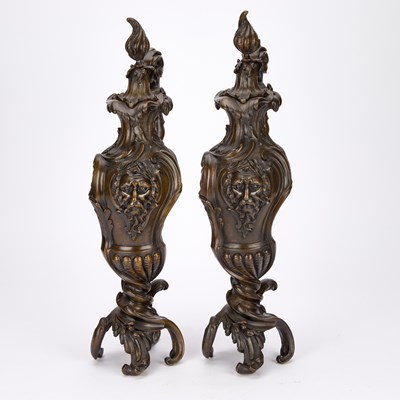 Lot A PAIR OF FRENCH BRONZE EWERS, 19TH CENTURY