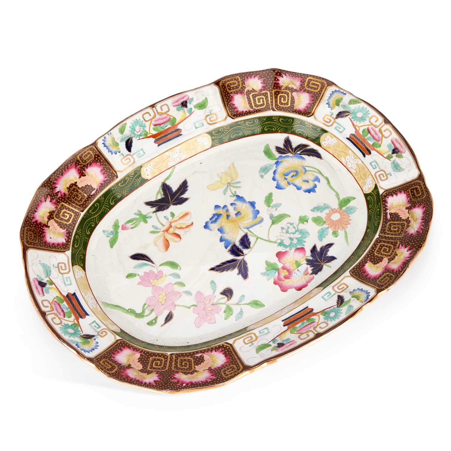 Lot AN ASHWORTH BROS IRONSTONE MEAT PLATE, C.1840