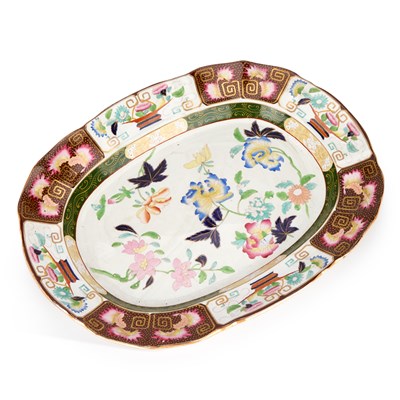 Lot 96 - AN ASHWORTH BROS IRONSTONE MEAT PLATE, C.1840