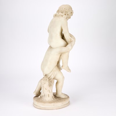 Lot AN ITALIAN MARBLE FIGURE GROUP, 19TH CENTURY