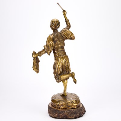 Lot AN AUSTRIAN BRONZE FIGURE OF AN ARAB, T.CURTS, C.1900