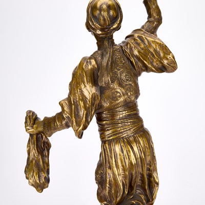 Lot AN AUSTRIAN BRONZE FIGURE OF AN ARAB, T.CURTS, C.1900