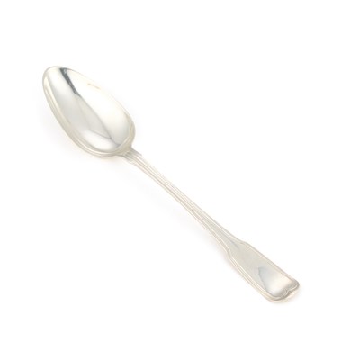 Lot 314 - A GEORGE III IRISH SILVER BASTING SPOON