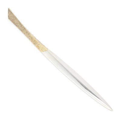 Lot 334 - AN ELIZABETH II PARCEL-GILT SILVER LETTER OPENER