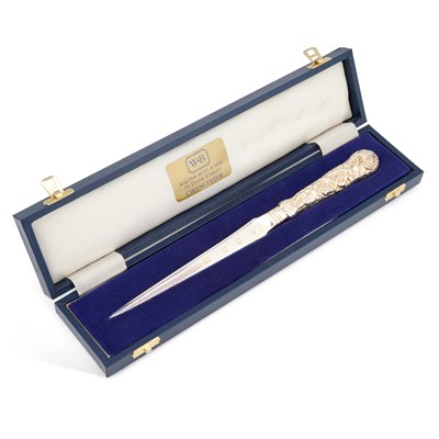 Lot 327 - AN ELIZABETH II SILVER LETTER OPENER
