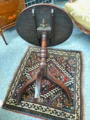 Lot A GEORGE III MAHOGANY TRIPOD OCCASIONAL TABLE