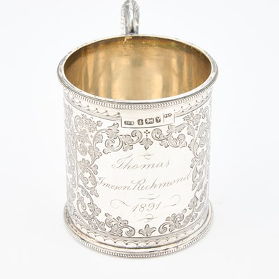 Lot A VICTORIAN SILVER CHRISTENING MUG