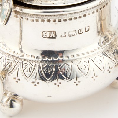 Lot TWO SILVER MUSTARD POTS