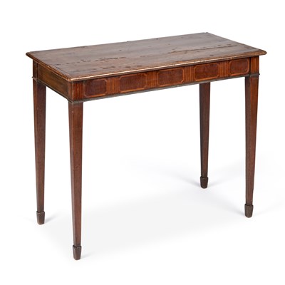 Lot 1048 - A GEORGE III INLAID MAHOGANY SIDE TABLE