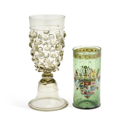 Lot 76 - TWO PIECES OF GERMAN GLASS