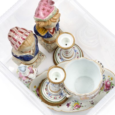 Lot 119 - A GROUP OF CONTINENTAL CERAMICS