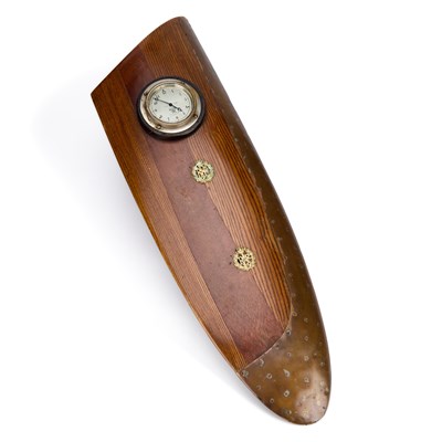 Lot 24 - A 20TH CENTURY PROPELLOR WITH A SMITHS CLOCK
