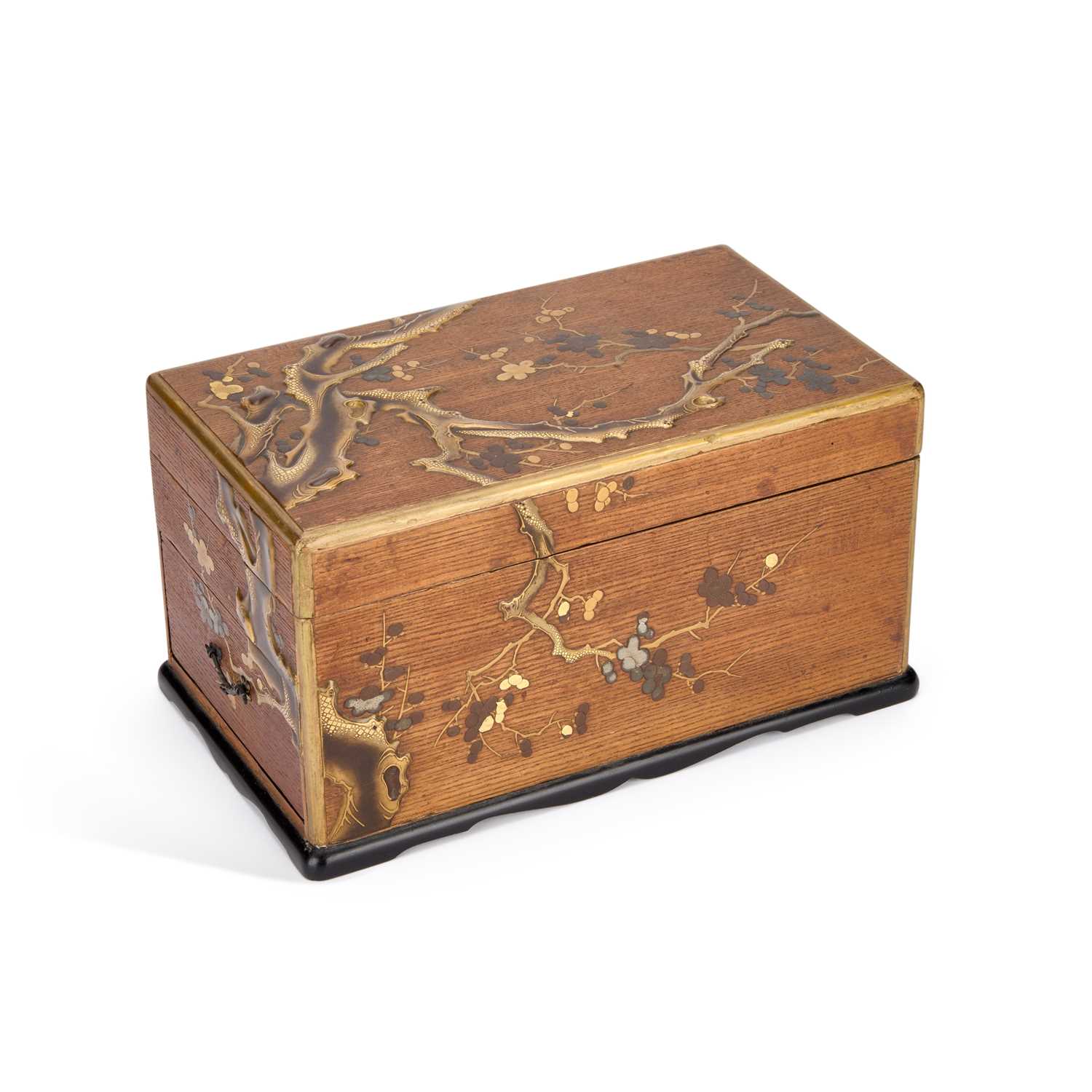 Lot A JAPANESE LACQUERED WRITING BOX, MEIJI PERIOD