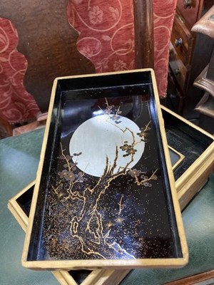 Lot A JAPANESE LACQUERED WRITING BOX, MEIJI PERIOD