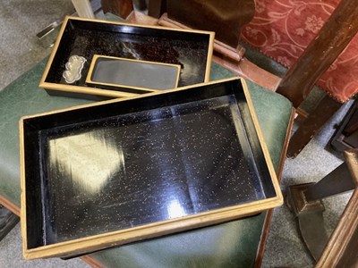Lot A JAPANESE LACQUERED WRITING BOX, MEIJI PERIOD