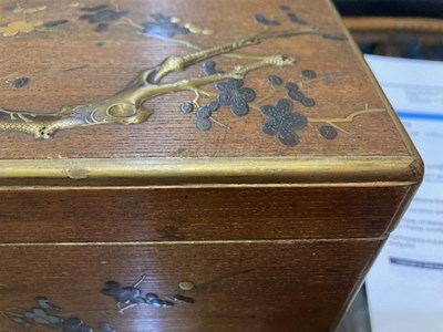 Lot A JAPANESE LACQUERED WRITING BOX, MEIJI PERIOD
