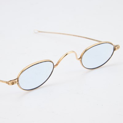 Lot A PAIR OF VICTORIAN GOLD SPECTACLES