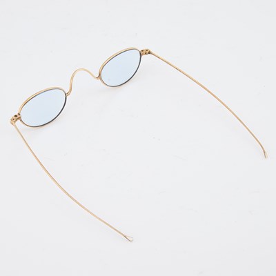 Lot A PAIR OF VICTORIAN GOLD SPECTACLES