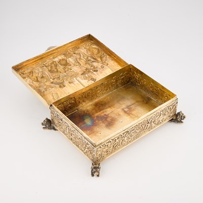 Lot A FINE GERMAN SILVER-GILT AND IVORY CASKET