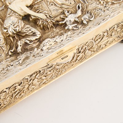 Lot A FINE GERMAN SILVER-GILT AND IVORY CASKET