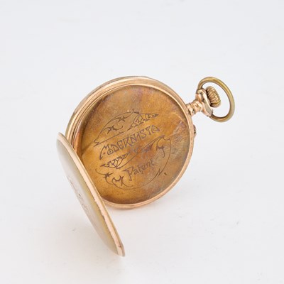 Lot A GOLD PLATED JUMP HOUR POCKET WATCH