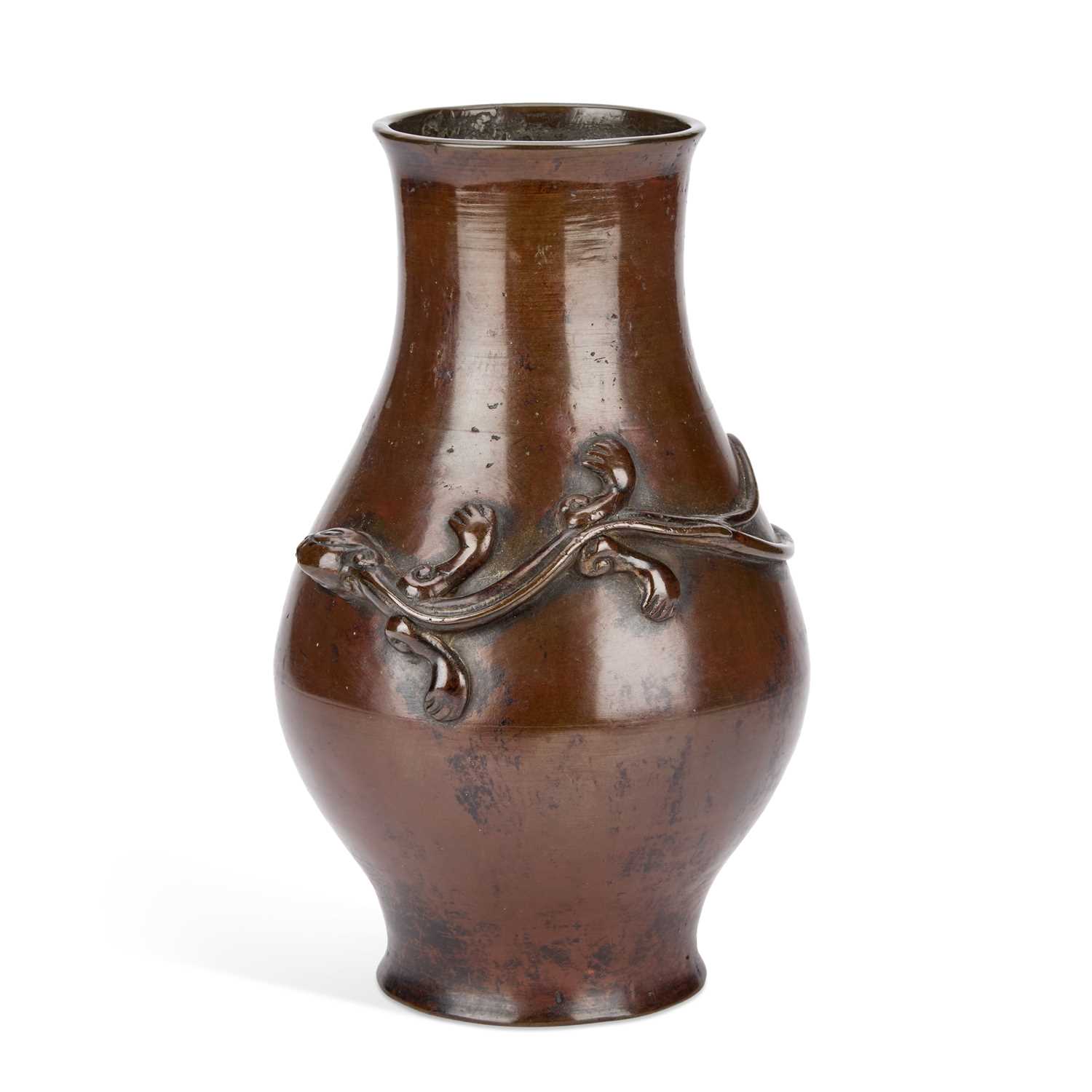 Lot A CHINESE BRONZE VASE, QING DYNASTY