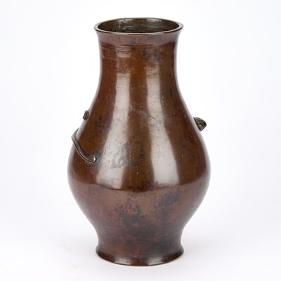 Lot A CHINESE BRONZE VASE, QING DYNASTY