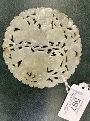 Lot A CHINESE JADE PLAQUE, REPUBLIC PERIOD