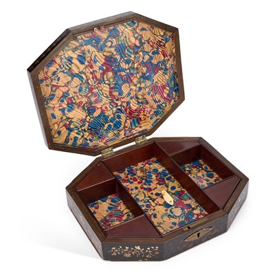 Lot 1097 - A CHINESE LACQUER WORK BOX, 19TH CENTURY