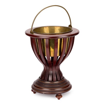 Lot 1090 - A SMALL 19TH CENTURY INLAID MAHOGANY JARDINIÈRE