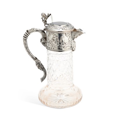Lot 465 - AN ELIZABETH II SILVER-MOUNTED CLARET JUG AND COVER