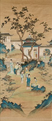 Lot 590 - A LARGE CHINESE SCHOOL PAINTING