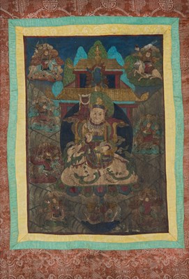 Lot 568 - A TIBETAN THANGKA