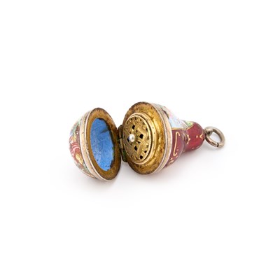 Lot 791 - A VIENNESE ENAMELLED VINAIGRETTE, 19TH CENTURY