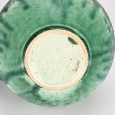 Lot A RUSKIN GREEN-GLAZED CRYSTALLINE POTTERY JUG
