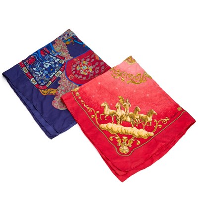 Lot 58 - TWO HERMES SILK SCARVES