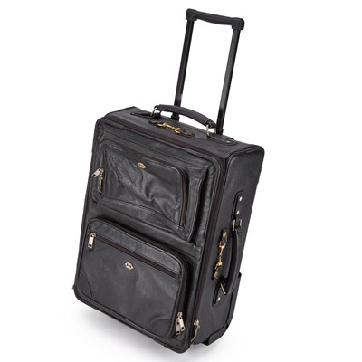 Lot 55 - A GUCCI LEATHER SUITCASE