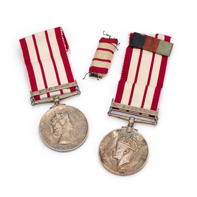 Lot 32 - TWO NAVY GENERAL SERVICE MEDALS (NGS)
