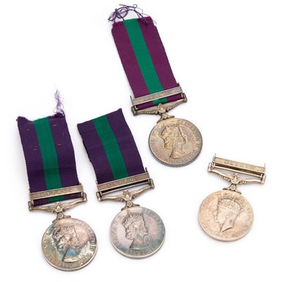 Lot 43 - A GROUP OF GENERAL SERVICE MEDALS (GSM)